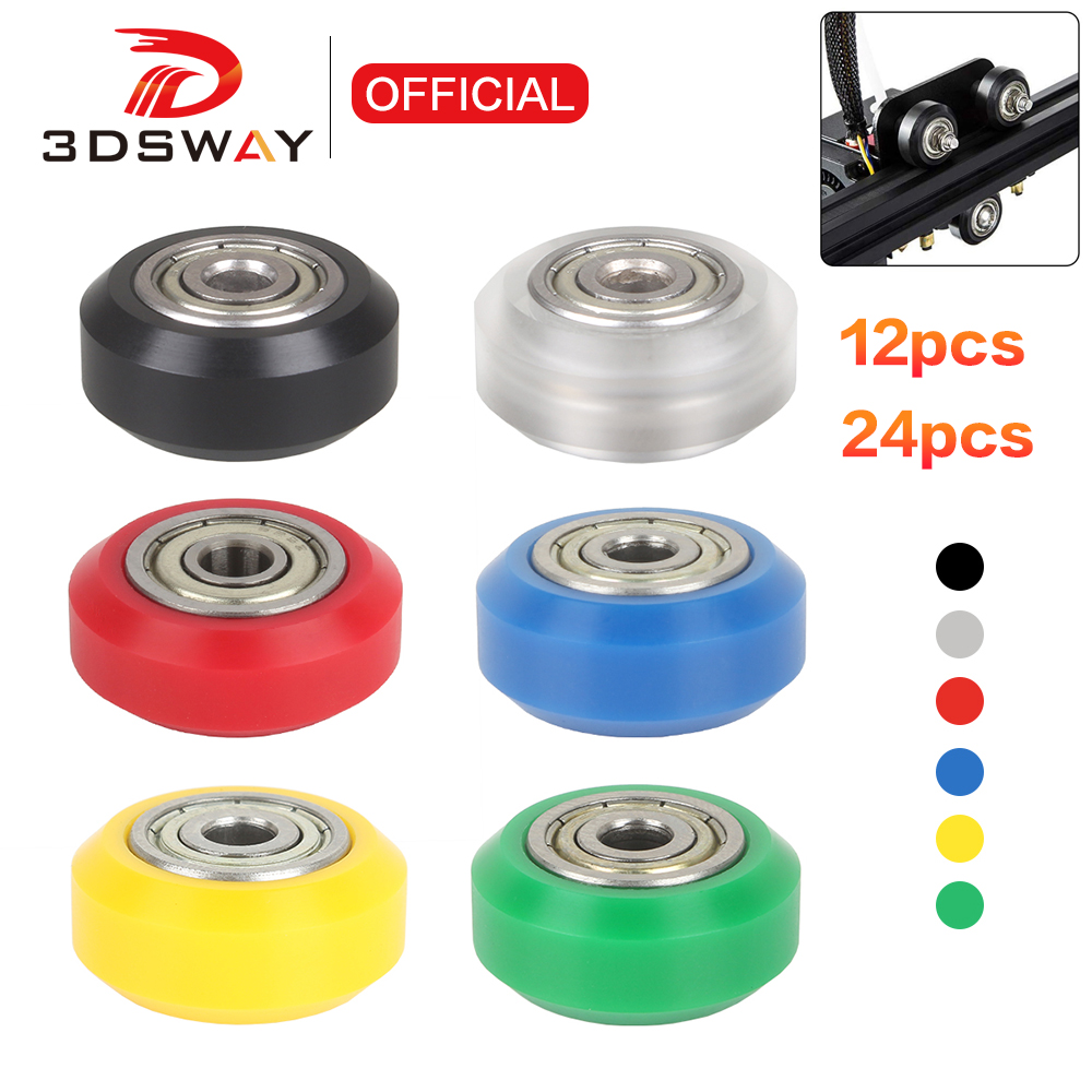 V Slot Wheel - 3DSWAY 12/24pcs POM Pulley Wheel With