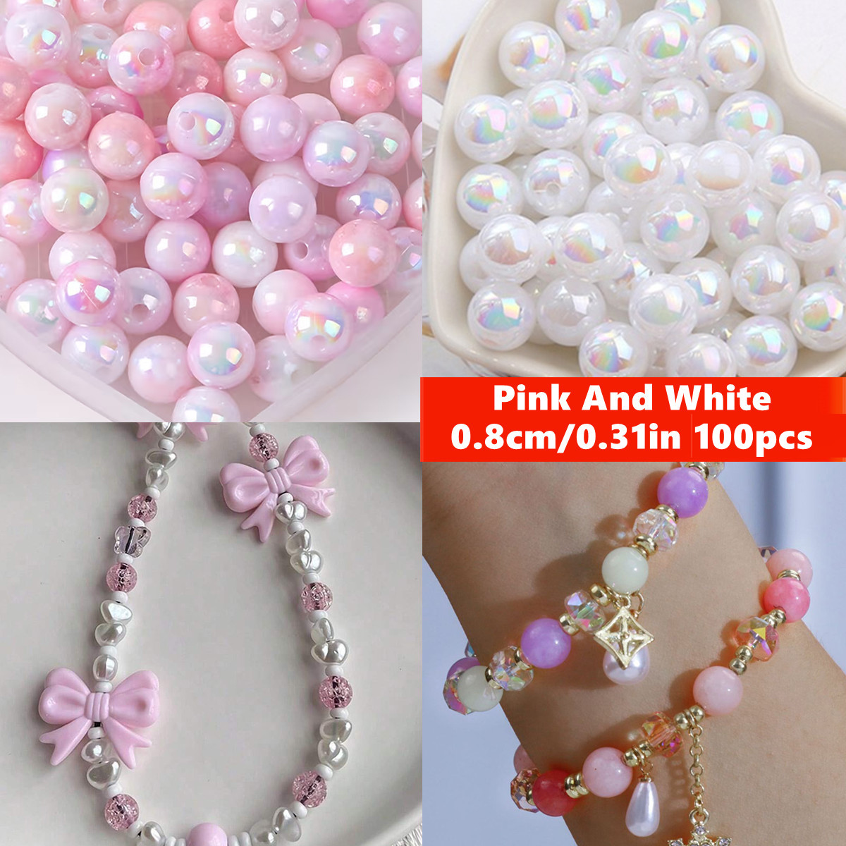 Coupling 8Mm - 8mm 100pcs Pink Cute And Beautiful