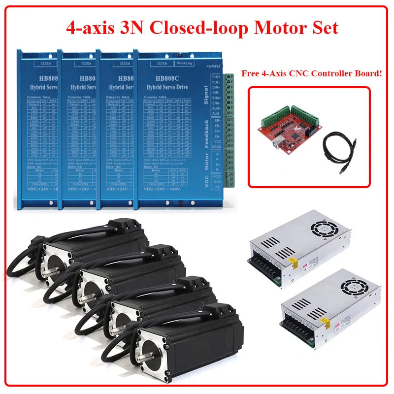 Nema23 Stepper - 4 Axis Nema 23 Closed Loop
