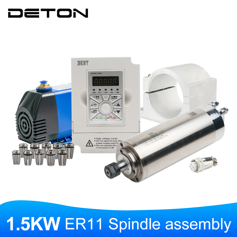 Water Cooled Spindle - The GDZ-17 1.5KW ER11 water-cooled spindle
