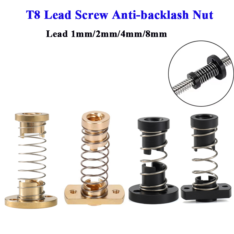 Lead Screw 8Mm - T8 Lead Screw Anti-backlash Nut Brass/POM