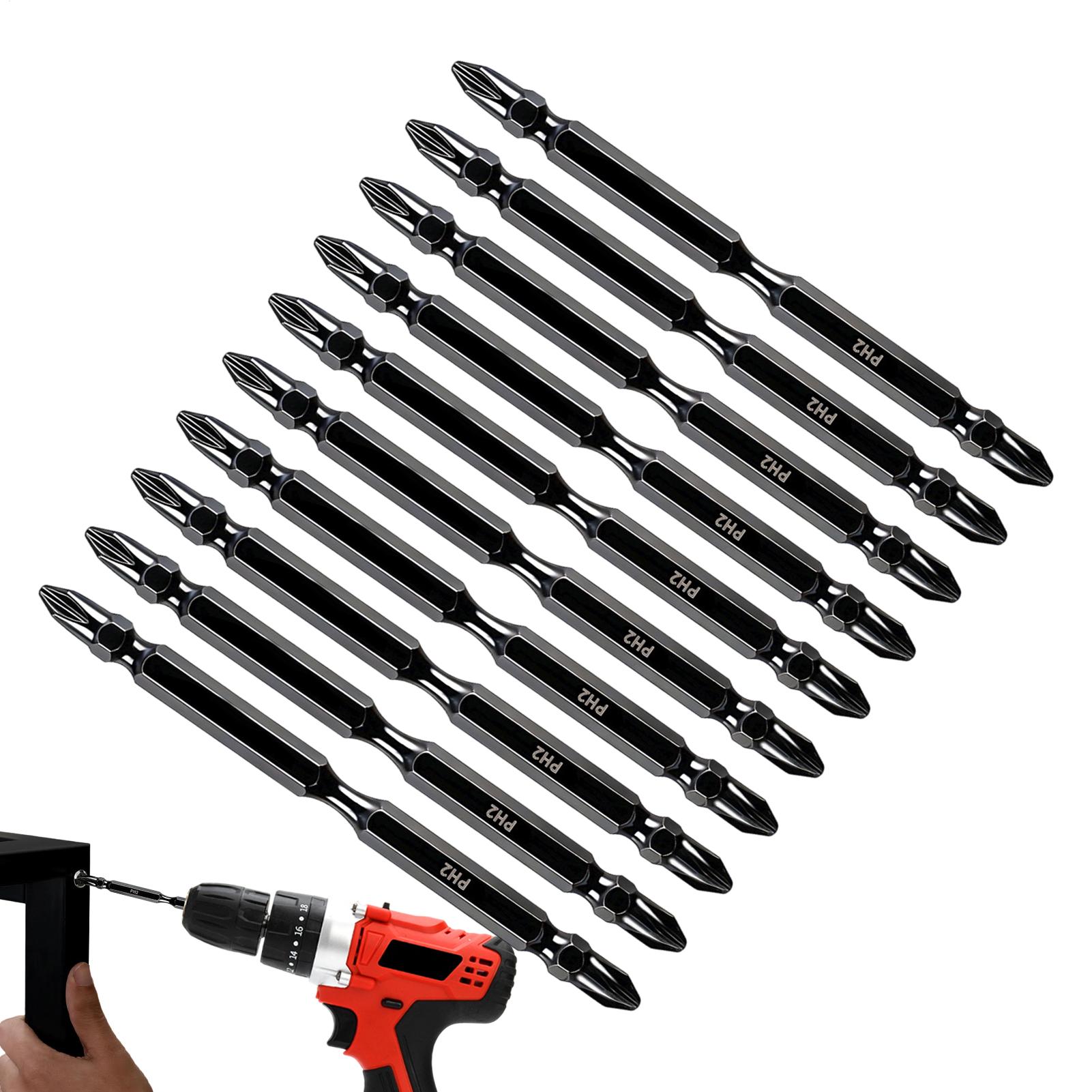 End Mill Set - Magnetic Bits For Drill Double-Ended Milled