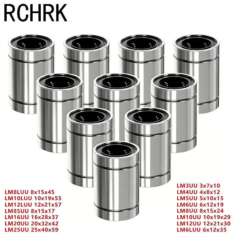 Lm8Uu Bearing - 4/10PCS LM8UU LM10UU LM16UU LM12UU Linear