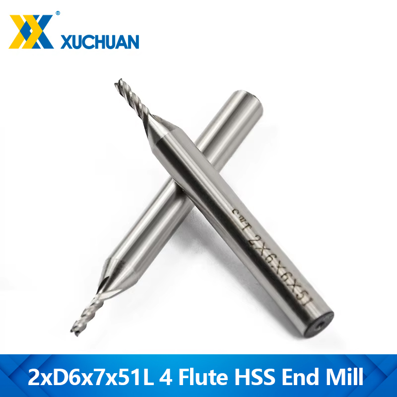 End Mill Set - 1pc Diameter Frez 2mm Endmill 4