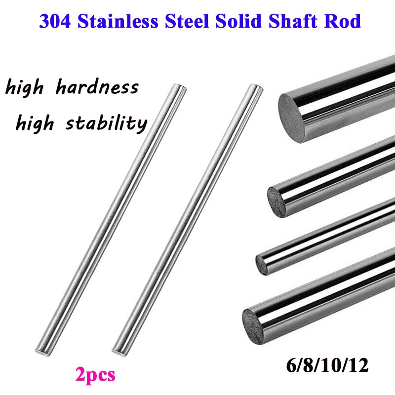 Linear Rod 8Mm - 2PC 304 Stainless Steel Round Rod