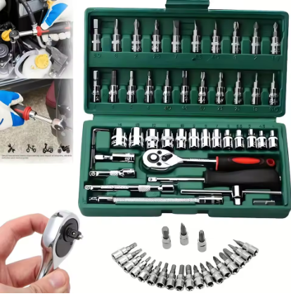 Cnc Bits - 46pc Drive Socket Set 1/4 inch