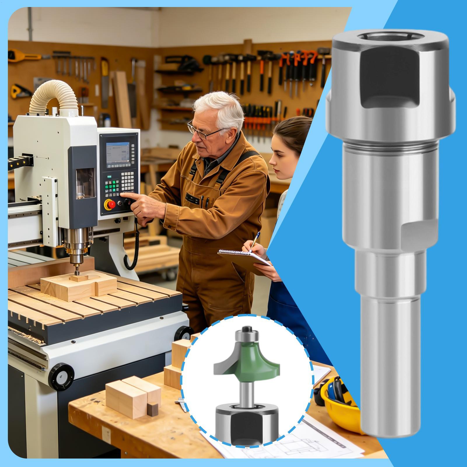 End Mill - Router Bit Extender Chamfer Gripper End