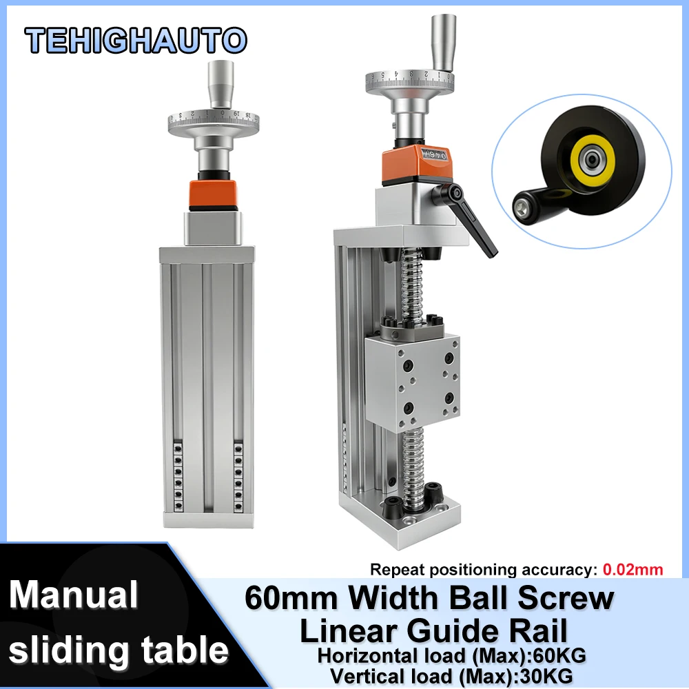 Linear Rail - 60KG Load Manual Linear Guide Sliding