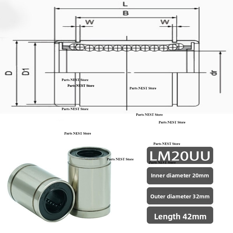 2/5PCS Linear Bushings CNC Lin - Lm8Uu Bearing recension och pris