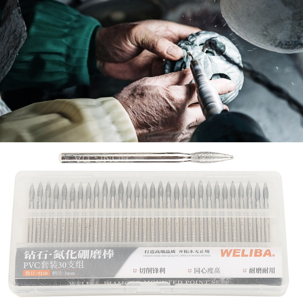 30pcs 150Grit Tip Diamond Grin - Cnc Bits recension och pris