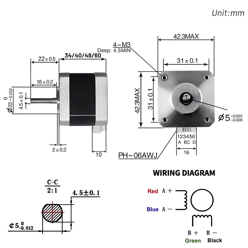 Nema 17 42mm Stepper Motor Ope - Stepper Motor Nema17 recension och pris