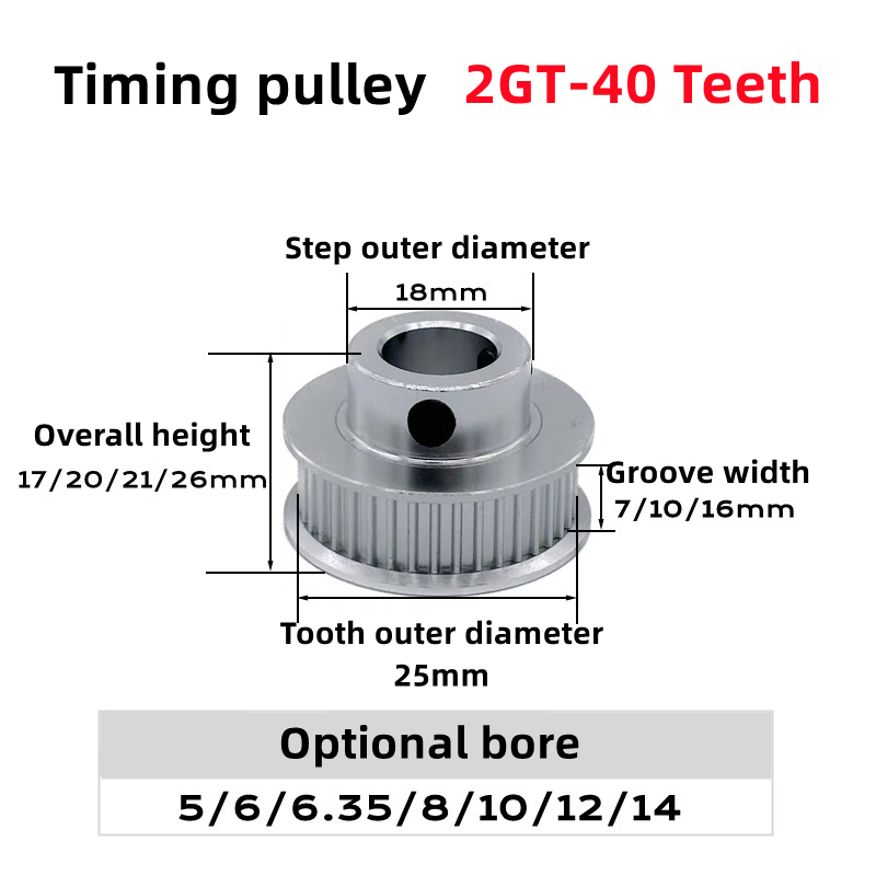 2GT 2M 40Teeth GT2 40T Timing  - Gt2 Belt recension och pris