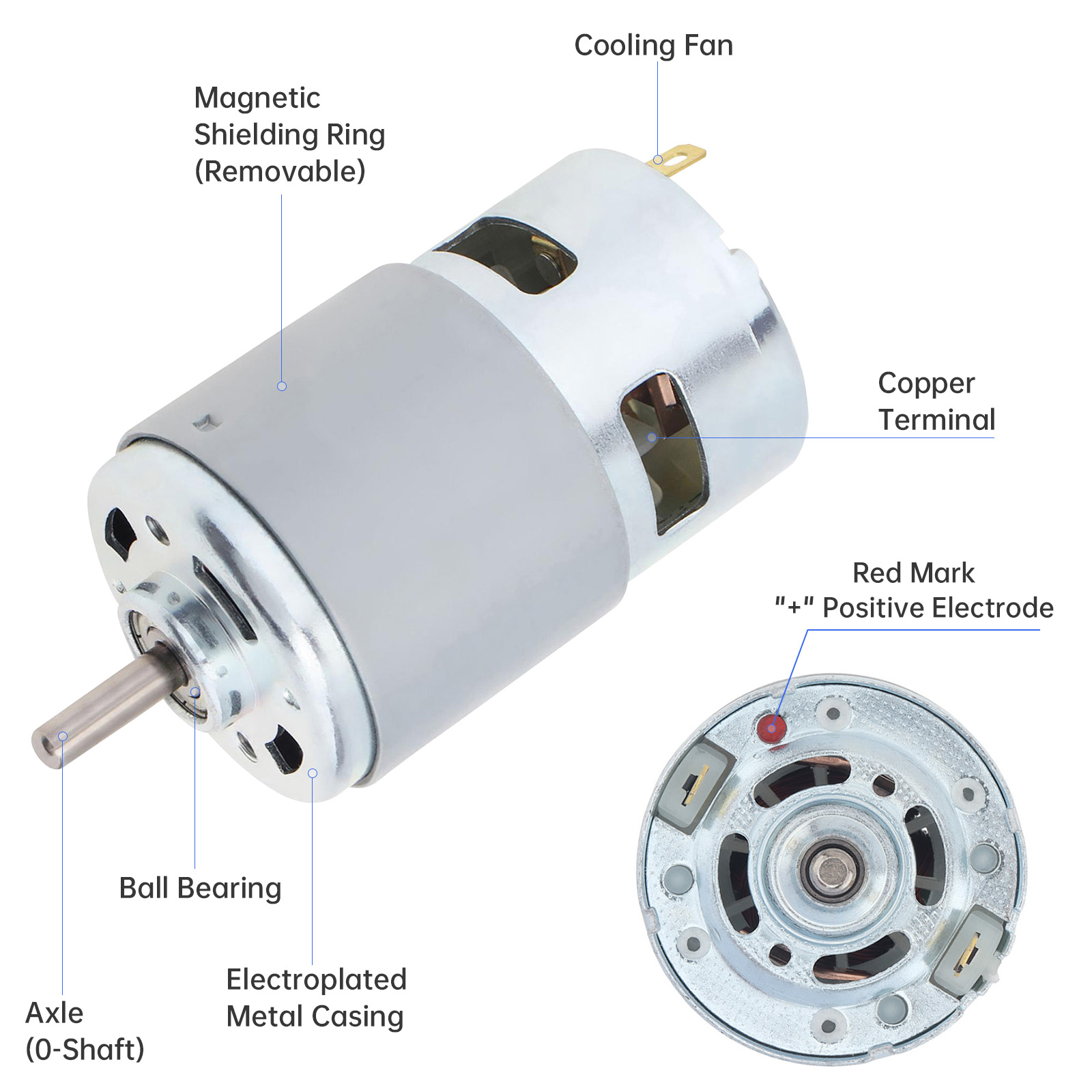 12V-24V 775 Electric DC Motor  - Gt2 Pulley recension och pris