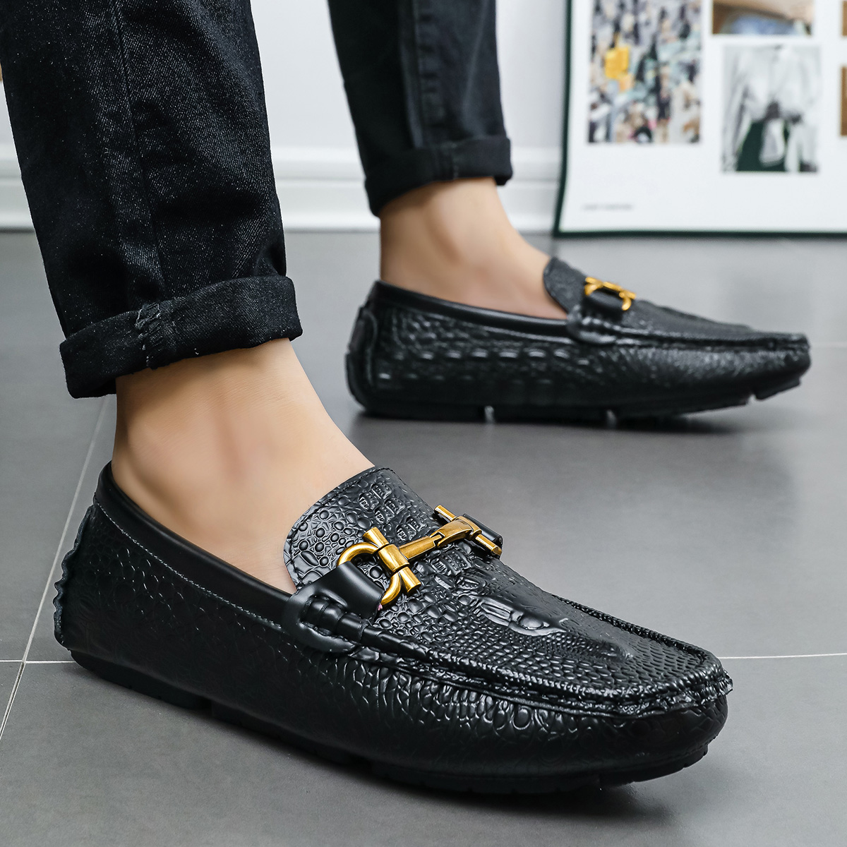 Driving Shoes for Men Brown Cr - Cnc Bits recension och pris
