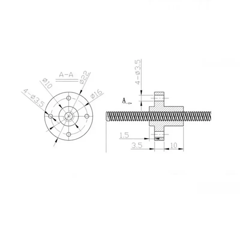 T8 lead screw Left-hand thread - Lead Screw 8Mm recension och pris