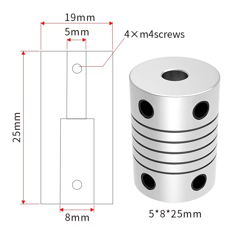D19L25 3/4mm 5mm 6mm 6.35mm 8m - Coupling 8Mm recension och pris