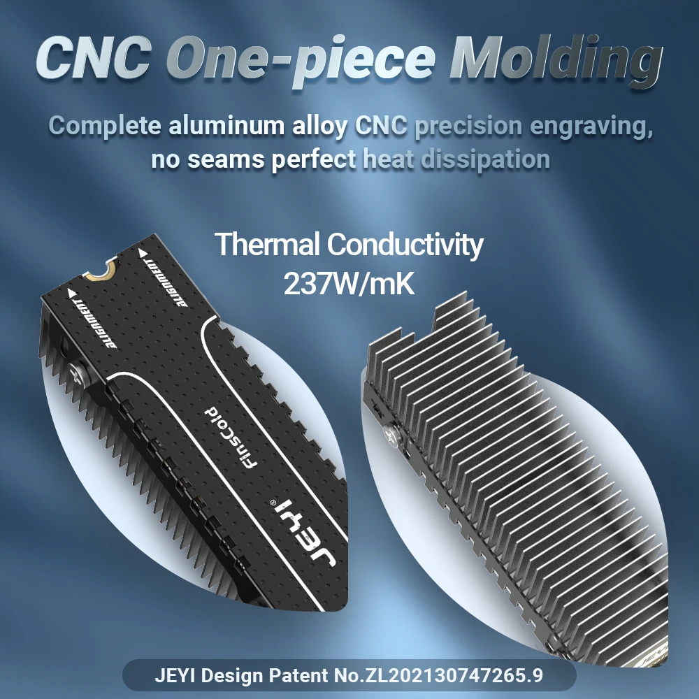 JEYI M.2 SSD Heatsink, Heavy D - Aluminium Extrusion recension och pris