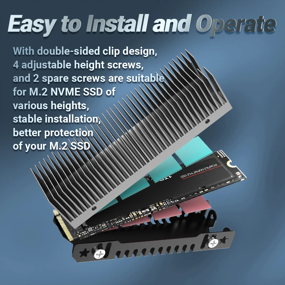 JEYI M.2 SSD Heatsink, Heavy D - Aluminium Extrusion recension och pris