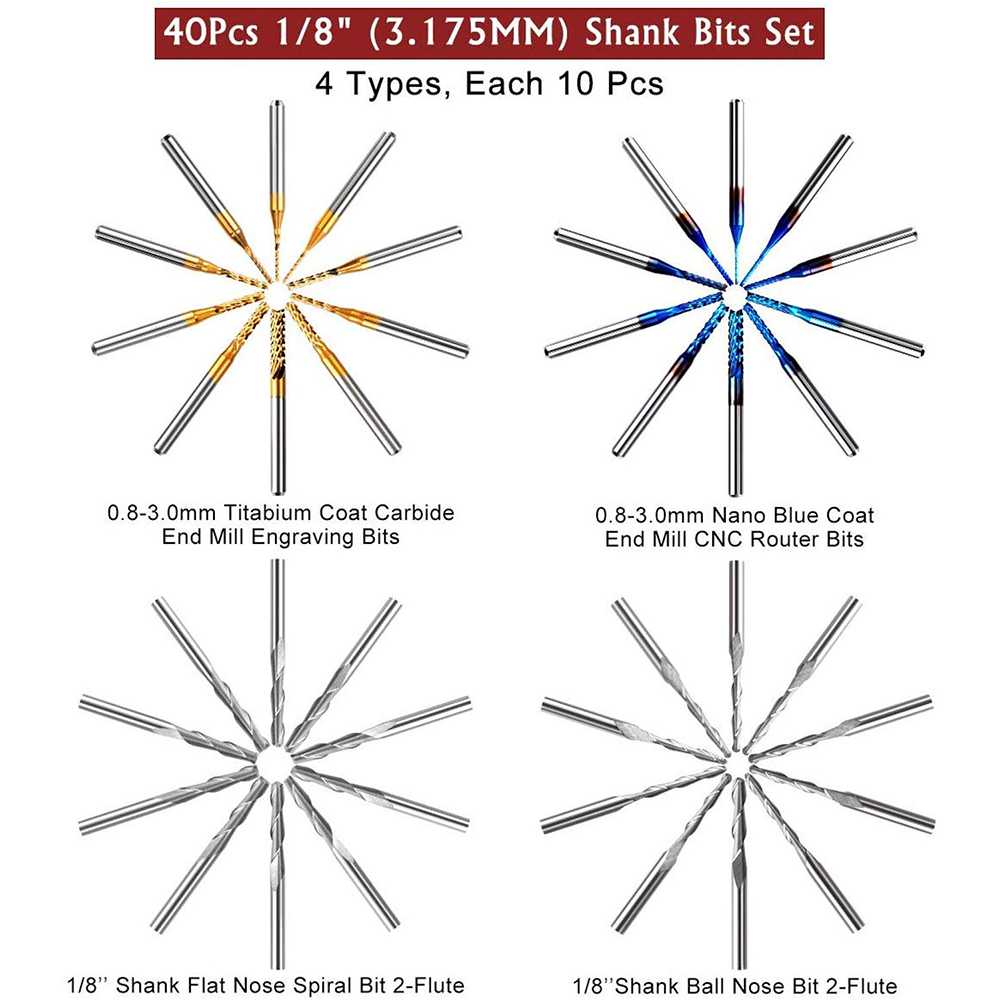 Twotrees End Mill Engraving Bi - End Mill Set recension och pris