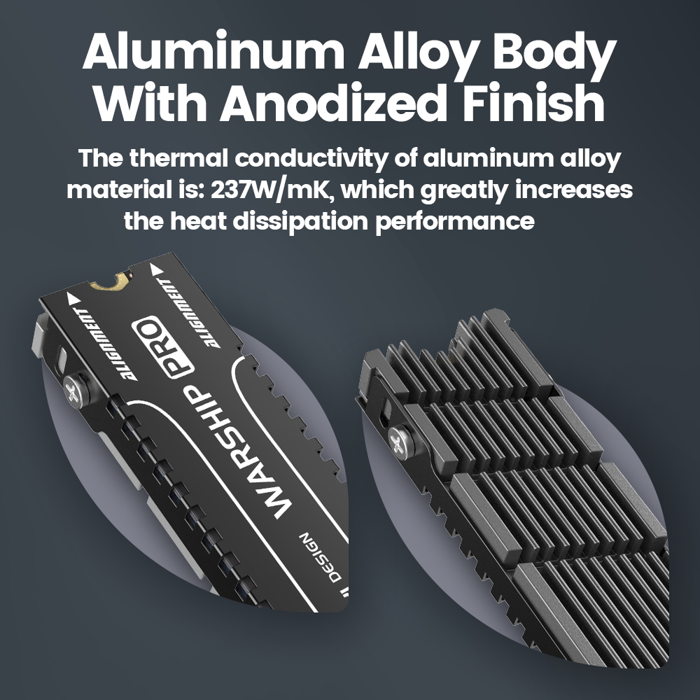 JEYI Cooler II 2280 SSD Heatsi - Aluminium Extrusion recension och pris