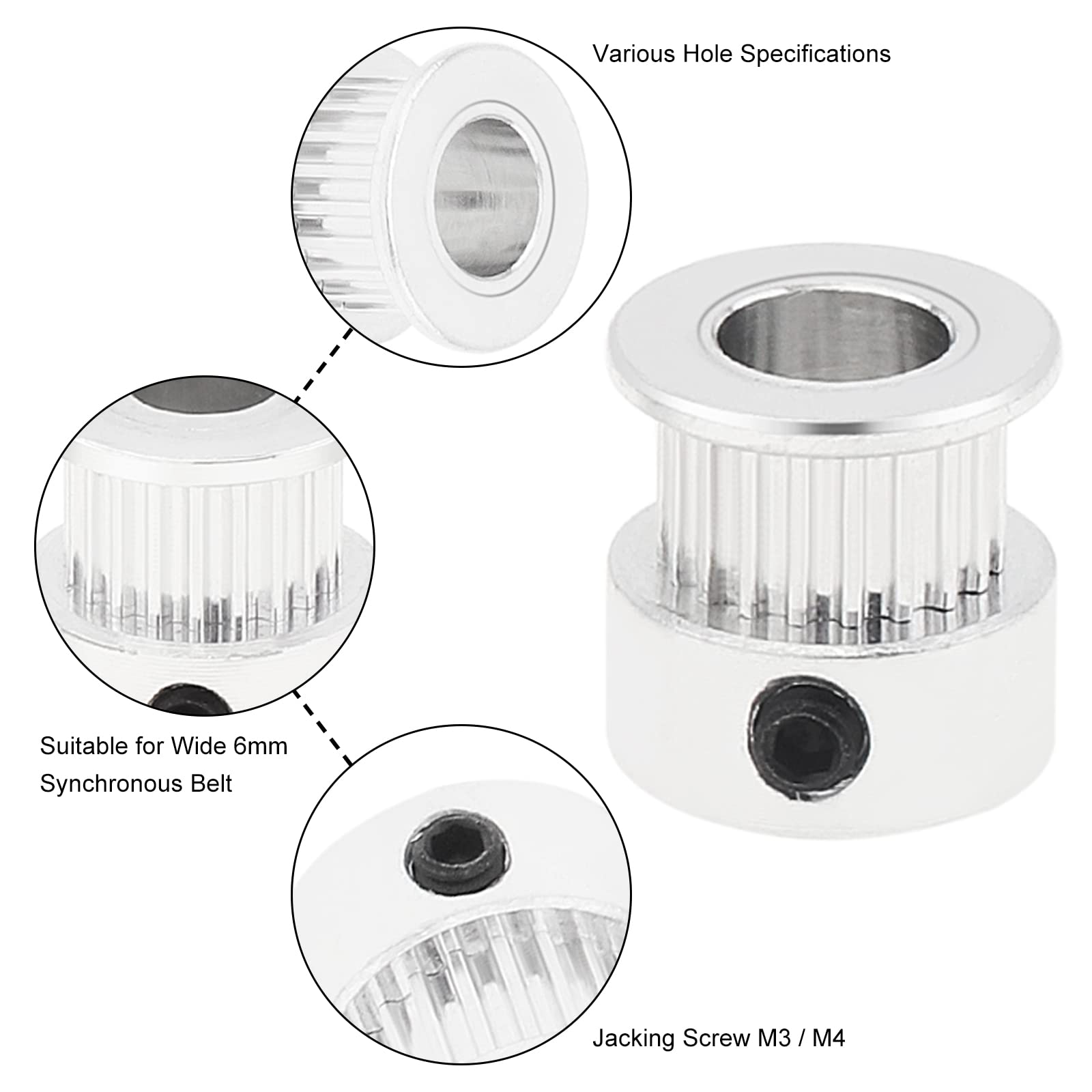 2/5 PCS GT2 Pulley 20 Teeth 5m - Aluminium Profile 2020 recension och pris