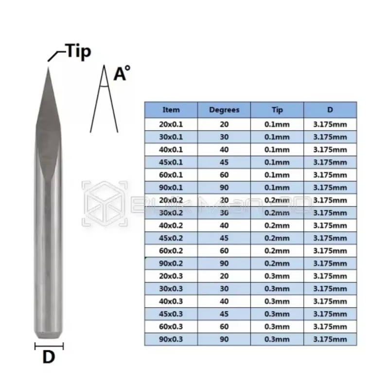 10pcs/set 3 Edge l Engraving B - Cnc Bits recension och pris
