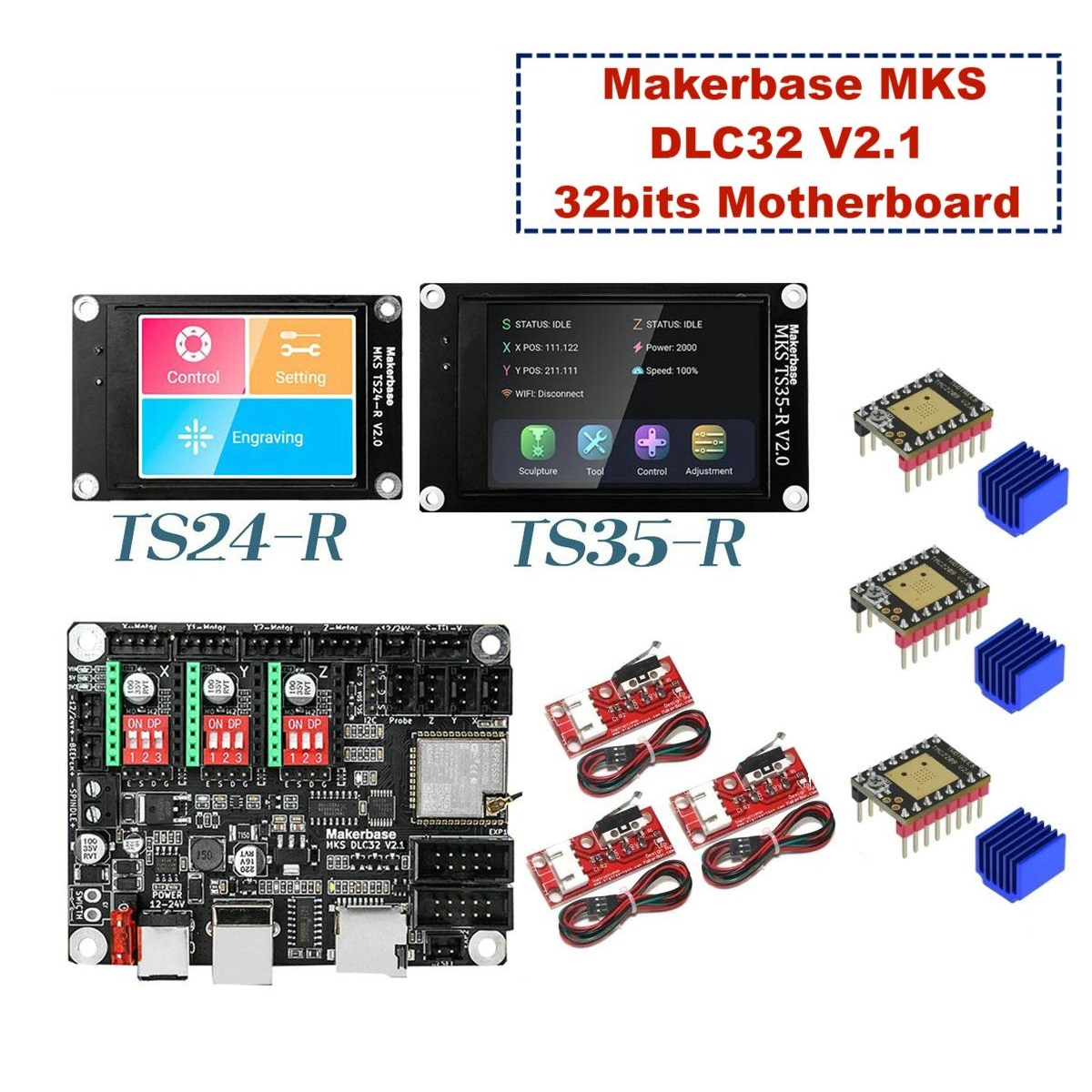 Makerbase MKS DLC32 V2.1 32bit - Lm8Uu Bearing recension och pris