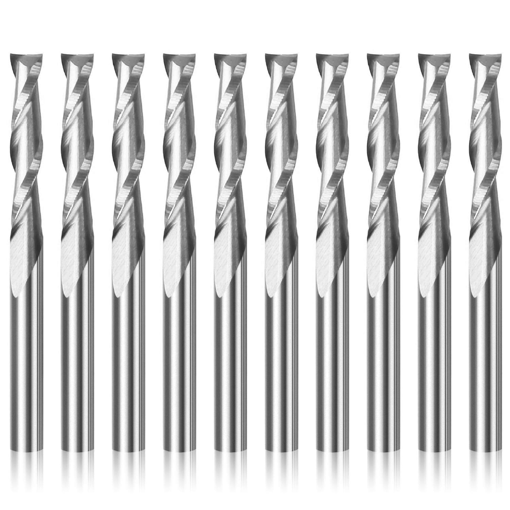 10pcs 3.175 1/8 Shank 2 Flutes - End Mill Set recension och pris