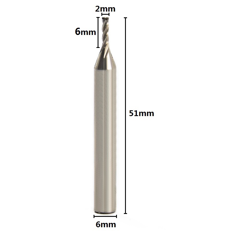 1pc Diameter Frez 2mm Endmill  - End Mill Set recension och pris