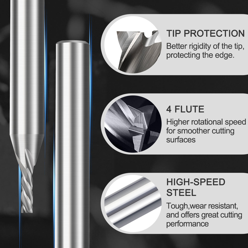 1pc Diameter Frez 2mm Endmill  - End Mill Set recension och pris