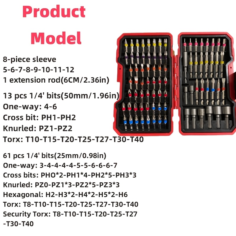 83Pcs Screwdriver Bit Set Impa - Drill Bit Set recension och pris
