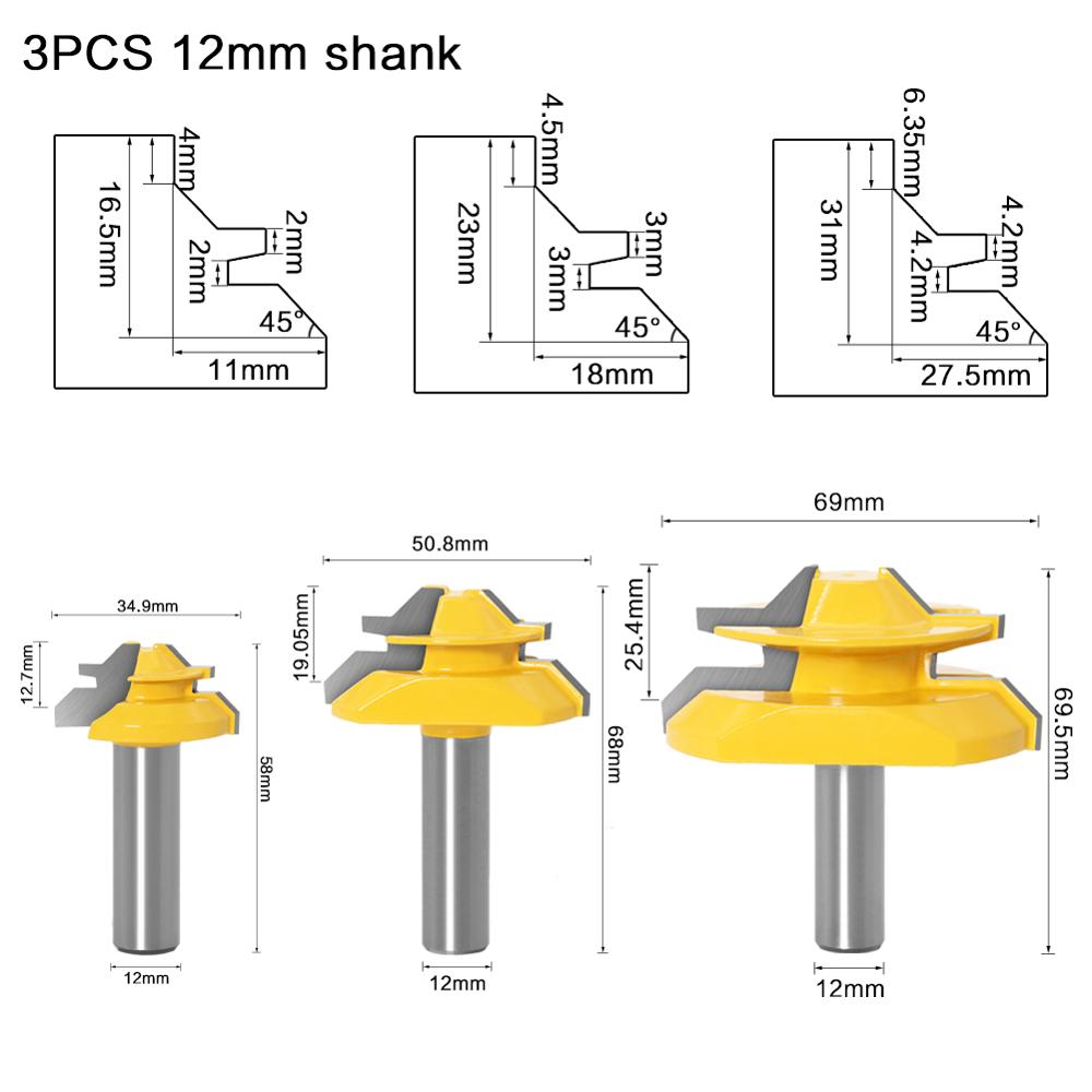 12mm 1/2' Shank Miter 45 Degre - End Mill Set recension och pris