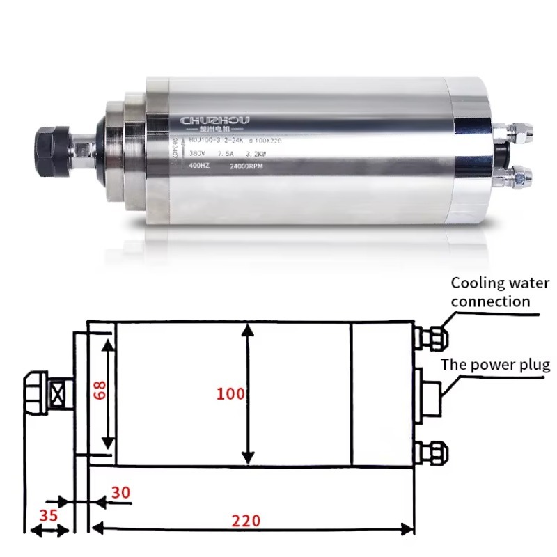 3Kw Water Cooled Spindle 4 Bea - Water Cooled Spindle recension och pris