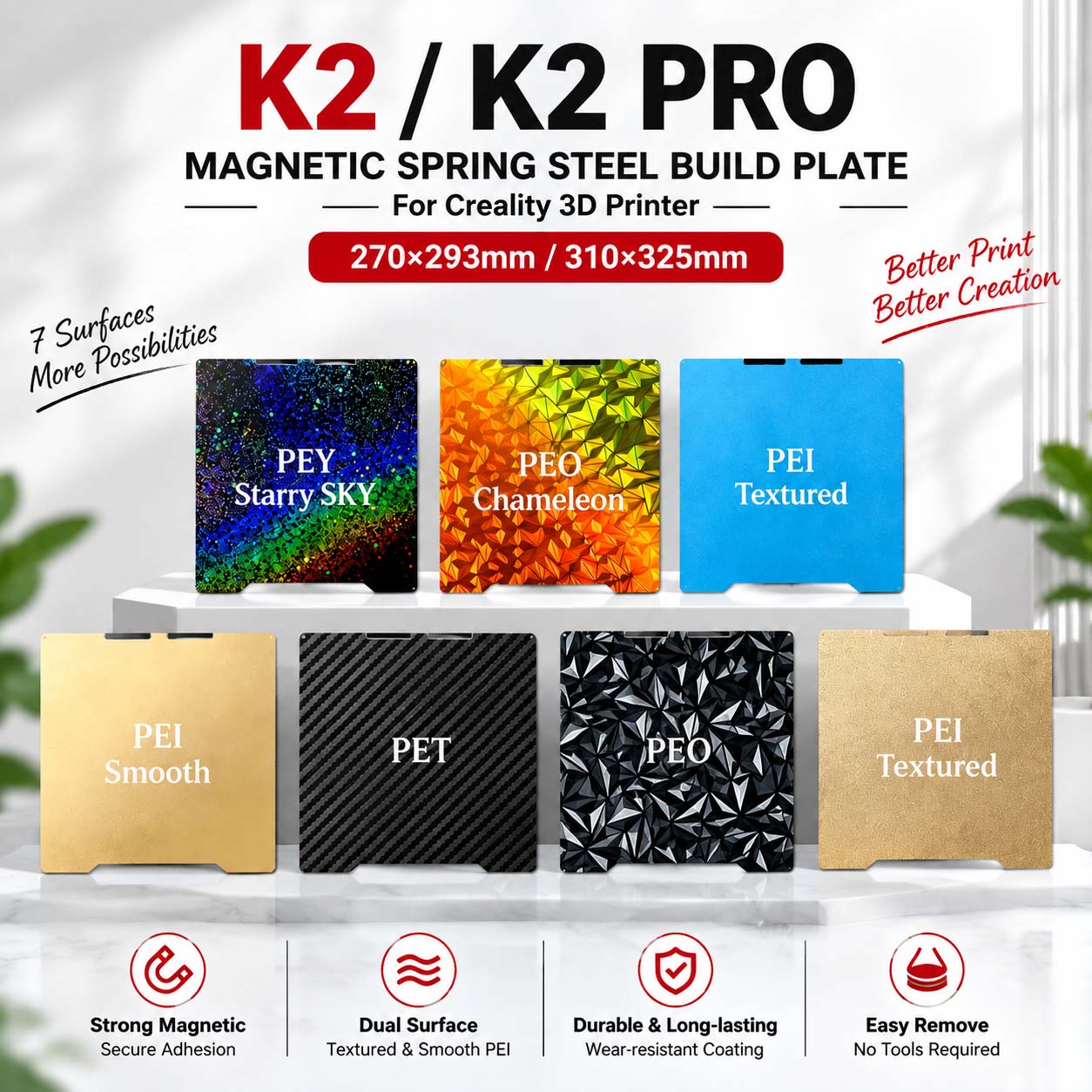 Creality K2/K2 Pro Magnetic Sp - Aluminium Profile 2020 recension och pris