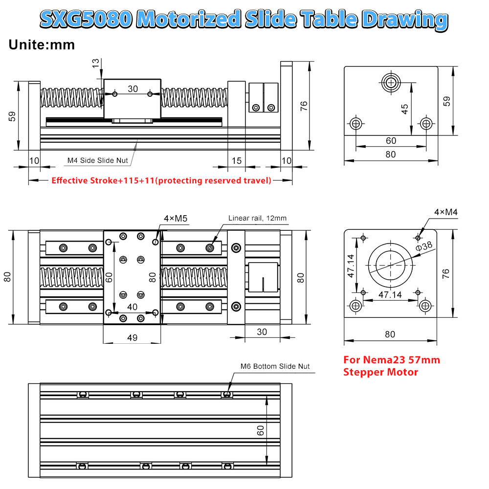 Z Axis 80mm Wide Trapezoidal s - Linear Rail recension och pris