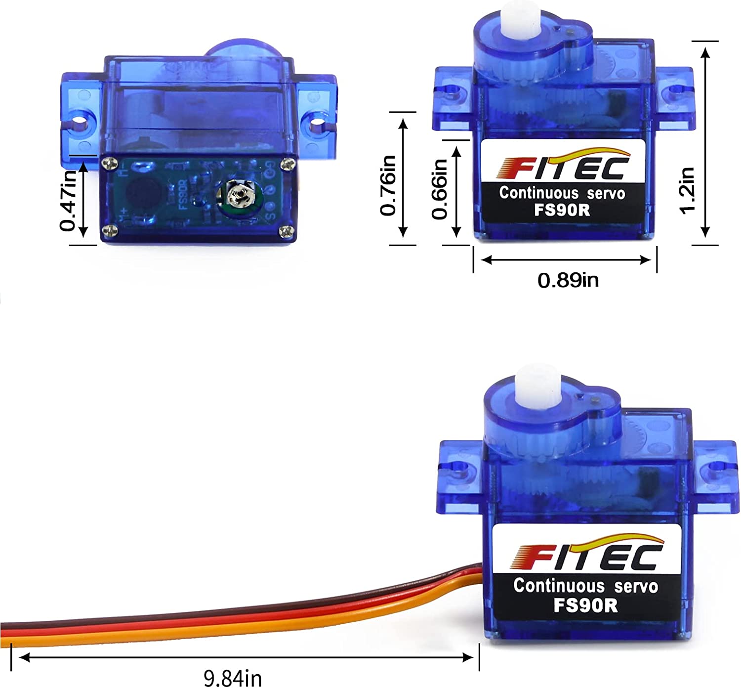 Feetech 1.3kg Analog Continuou - Servo 9G recension och pris