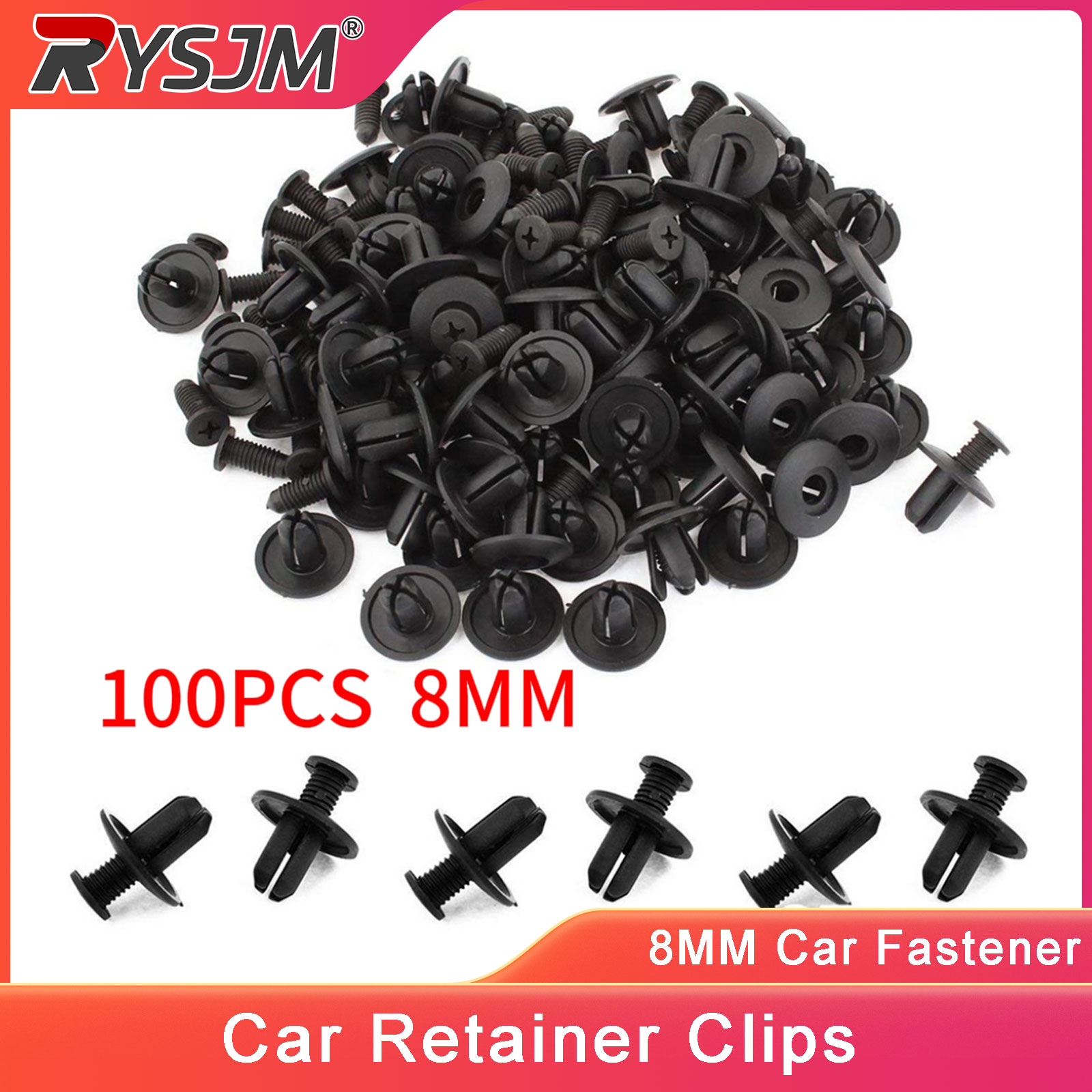 8MM 100PCS Car Plastic Rivets  - Lead Screw 8Mm recension och pris