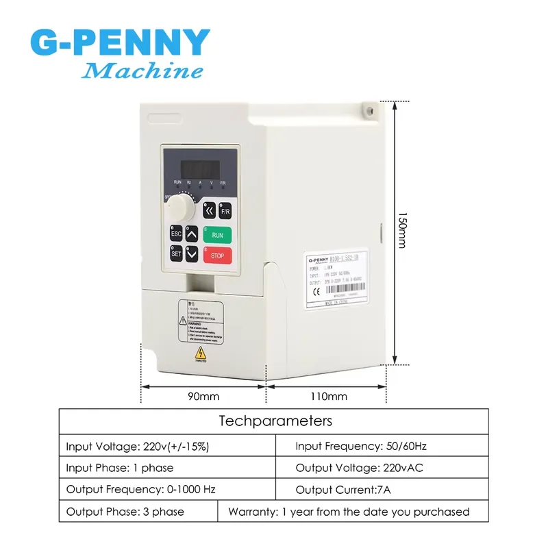 Gpenny 1.5kw ER16 D80mm Water  - Water Cooled Spindle recension och pris
