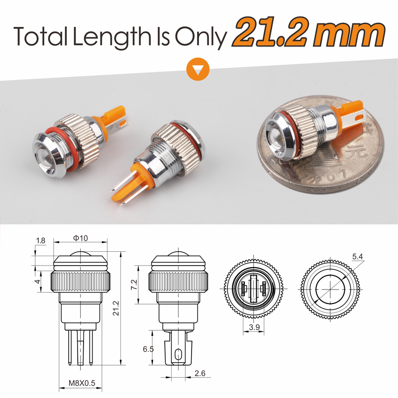 LANBOO 8mm High Brightness Met - Coupling 8Mm recension och pris
