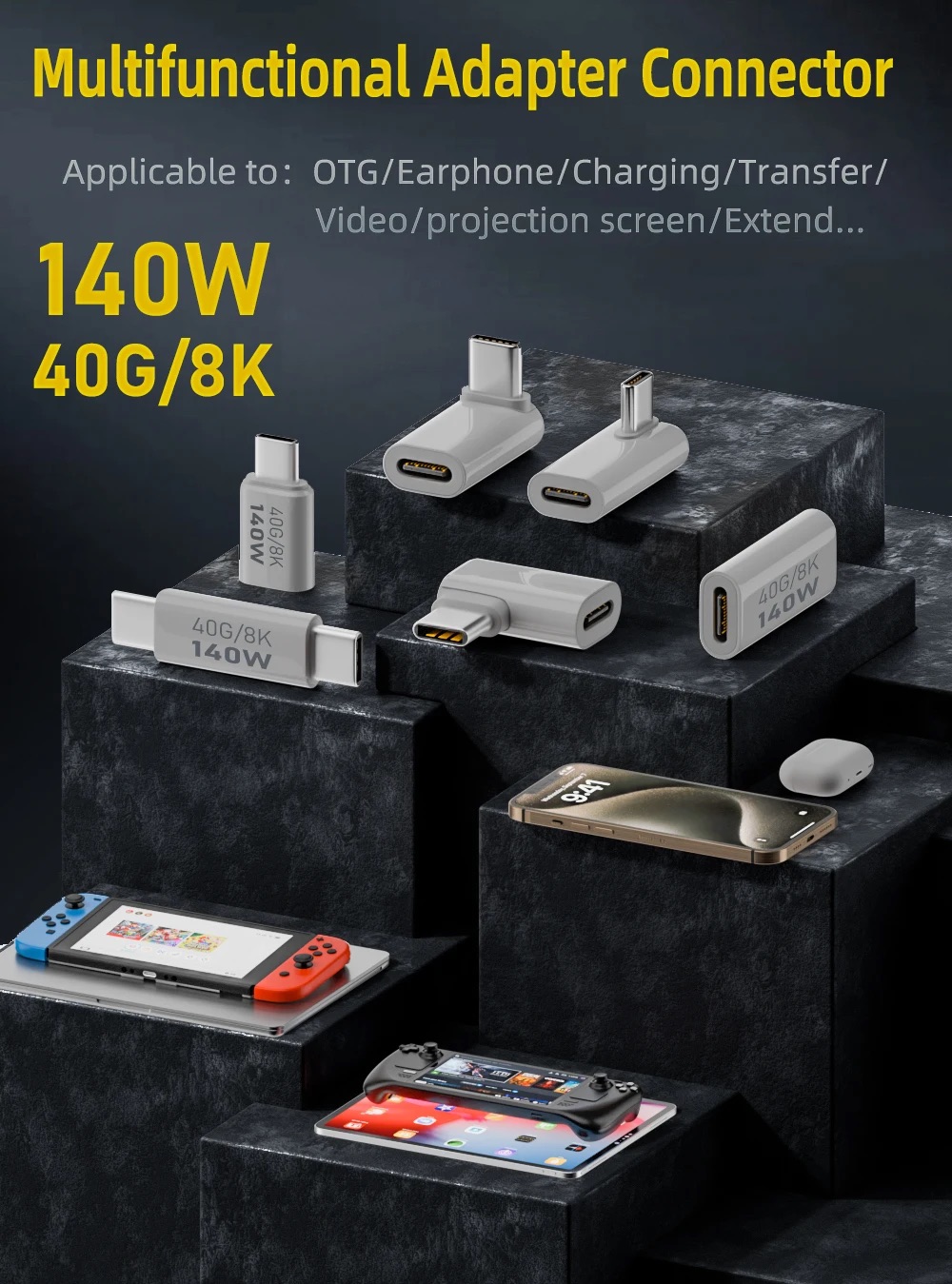 PD140W USB3.1 Type C to USB C  - Coupling 8Mm recension och pris
