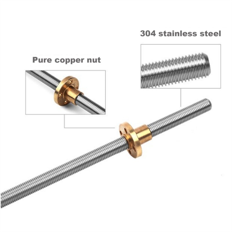 2PCS T8 Lead Screw Tr8 Lead 2m - Lead Screw 8Mm recension och pris