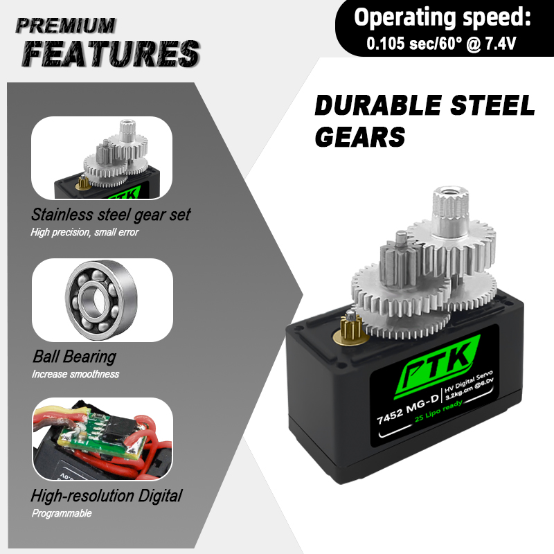 PTK 7452 MG-D 9g Digital Servo - Servo 9G recension och pris