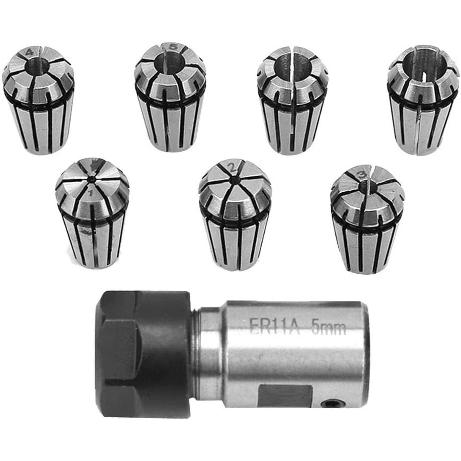 8-piece ER11A 1-7mm spring chu - End Mill Set recension och pris