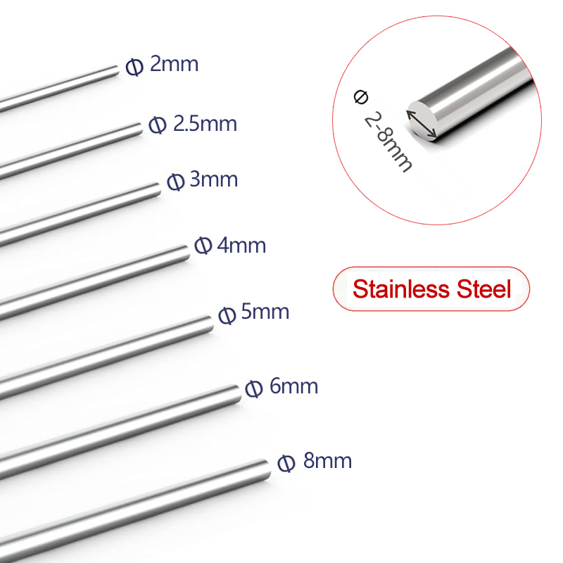 300mm Stainles Steel Solid Rou - Linear Rod 8Mm recension och pris