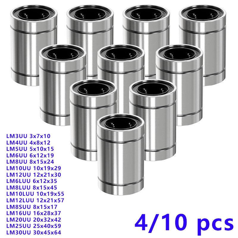 4/10PCS LM8UU LM10UU LM16UU LM - Lm8Uu Bearing recension och pris
