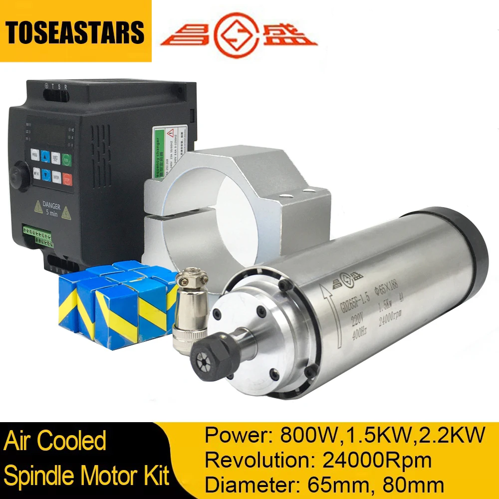 800W 1.5KW 2.2KW CNC Air Coole - Water Cooled Spindle recension och pris