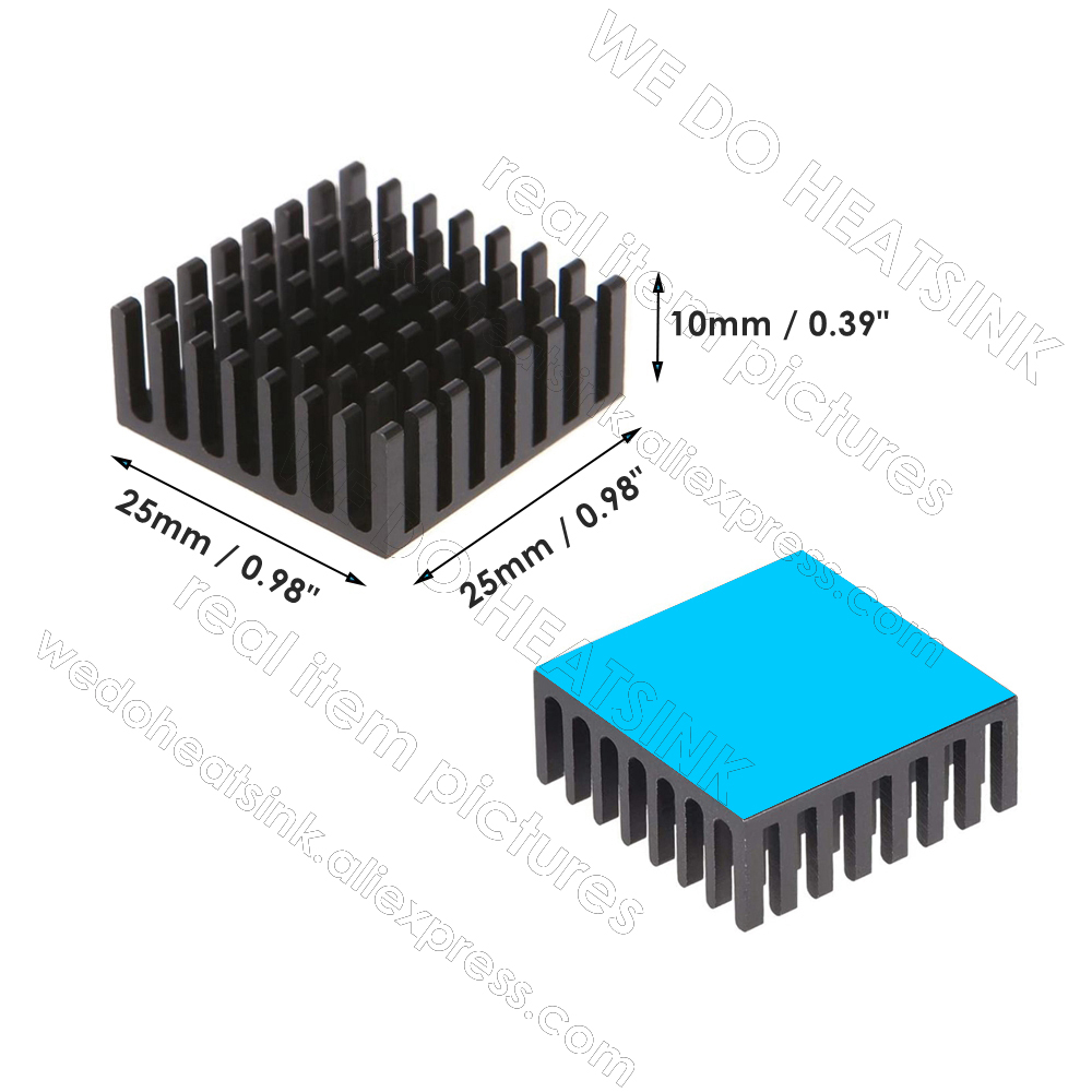 WE DO HEATSINK 12pcs 25x25x10m - Aluminium Extrusion recension och pris