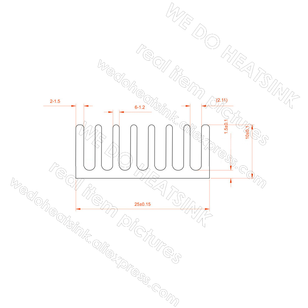 WE DO HEATSINK 12pcs 25x25x10m - Aluminium Extrusion recension och pris